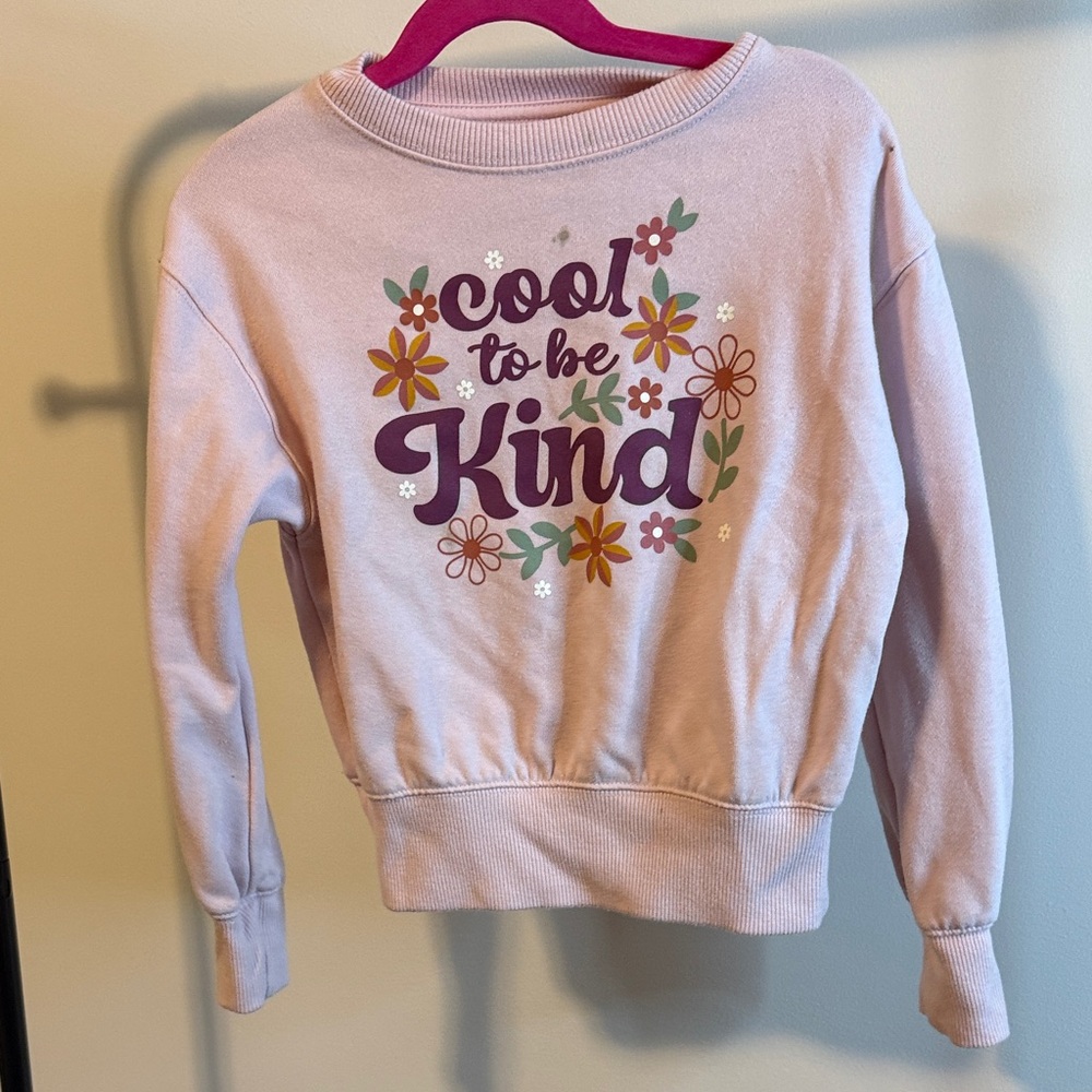 Wonder Nation Pink 'Cool to Be Kind' Sweatshirt
